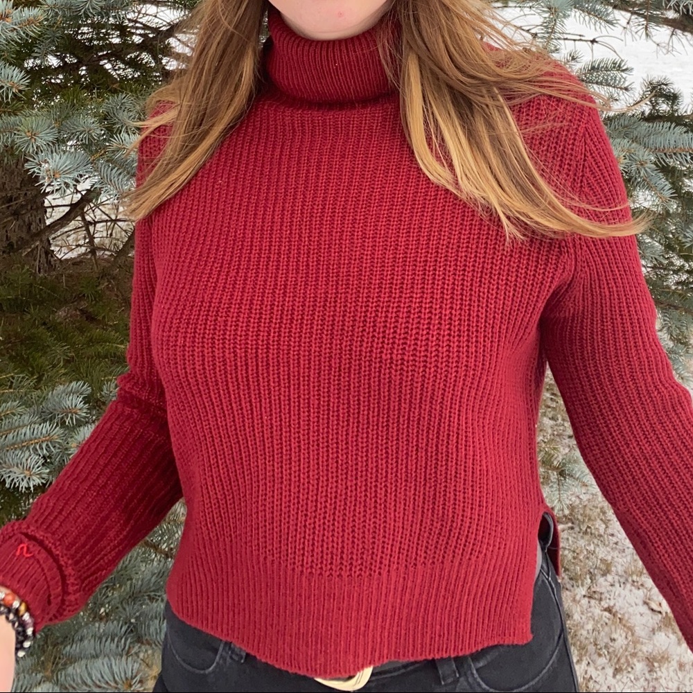 Cropped Turtleneck